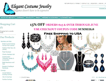 Tablet Screenshot of elegantcostumejewelry.com